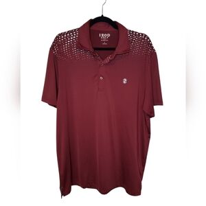 Izod Golf Burgundy Men's Performance Golf Polo Large